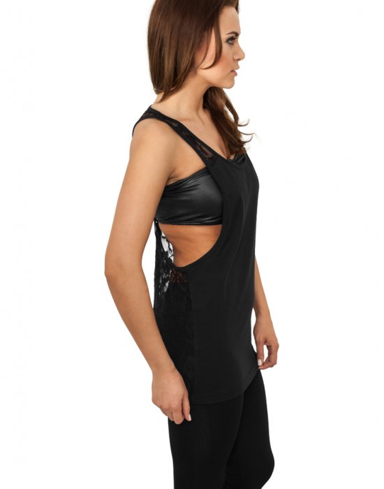 Купи Дамски потник в черен цвят Urban Classics Ladies Flower Laces Loose Tank black, Urban Classics, Топове онлайн - Complex.bg Дамски потник в черен цвят Urban Classics Ladies Flower Laces Loose Tank black, Urban Classics, Топове - Complex.bg