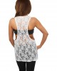 Дамски потник в бял цвят Urban Classics Ladies Flower Laces Loose Tank white, Urban Classics, Топове - Complex.bg