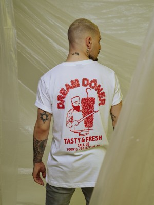 Мъжка тениска Mister Tee Dream Kebab в бял цвят