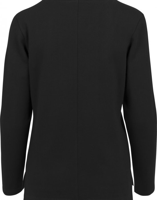 Дамска блуза в черен цвят Urban Classics Ladies Athletic Interlock Crewneck black, Urban Classics, Блузи - Complex.bg