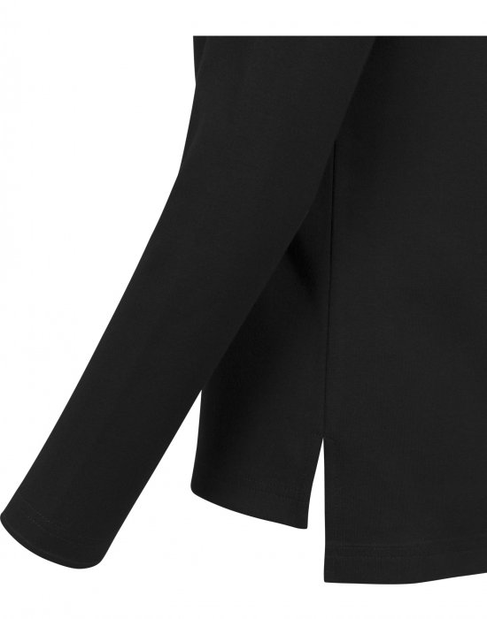 Дамска блуза в черен цвят Urban Classics Ladies Athletic Interlock Crewneck black, Urban Classics, Блузи - Complex.bg