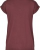 Дамска тениска в тъмночервен цвят Urban Classics Ladies Extended Shoulder Tee redwine, Urban Classics, Тениски - Complex.bg