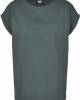Дамска тениска в тъмнозелен цвят Urban Classics Ladies Extended Shoulder Tee bottlegreen, Urban Classics, Тениски - Complex.bg