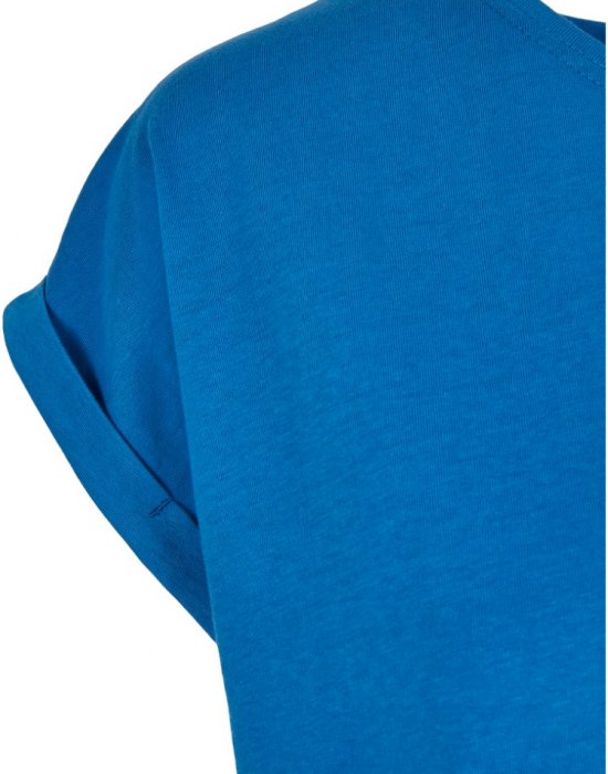 Дамска тениска в ярко син цвят Urban Classics Ladies Extended Shoulder Tee sporty blue, Urban Classics, Тениски - Complex.bg