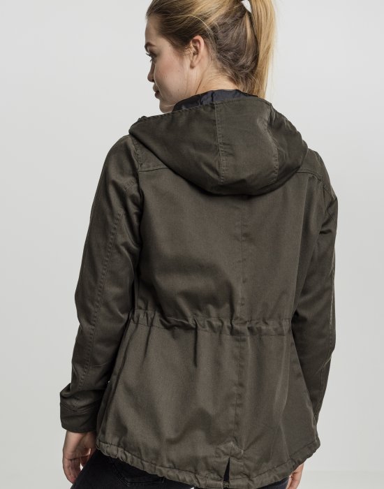 Дамска парка в масленозелен цвят Urban Classics Ladies Basic Cotton Parka olive, Urban Classics, Якета - Complex.bg