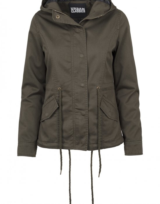 Дамска парка в масленозелен цвят Urban Classics Ladies Basic Cotton Parka olive, Urban Classics, Якета - Complex.bg