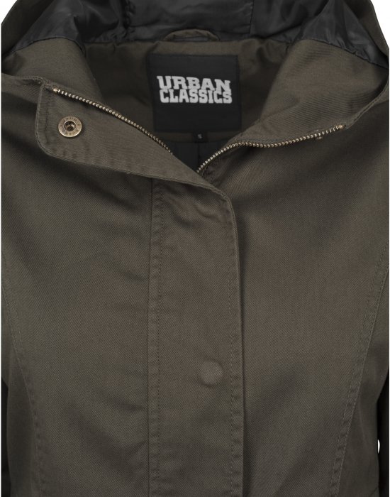 Дамска парка в масленозелен цвят Urban Classics Ladies Basic Cotton Parka olive, Urban Classics, Якета - Complex.bg