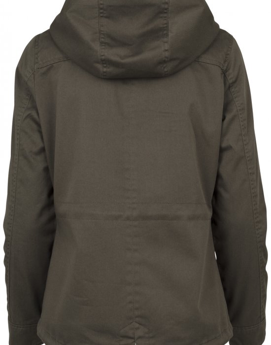 Дамска парка в масленозелен цвят Urban Classics Ladies Basic Cotton Parka olive, Urban Classics, Якета - Complex.bg