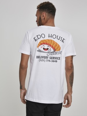 Мъжка тениска Mister Tee Edo House в бял цвят