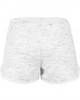 Дамски къси панталони в бял мраморен цвят Urban Classics Ladies Space Dye Hotpants wht/blk/wht, Urban Classics, Къси панталони - Complex.bg