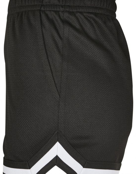 Дамски мрежести BIG SIZE къси панталони в черен цвят Urban Classics Ladies Stripes Mesh Hot Pants, Urban Classics, Къси панталони - Complex.bg