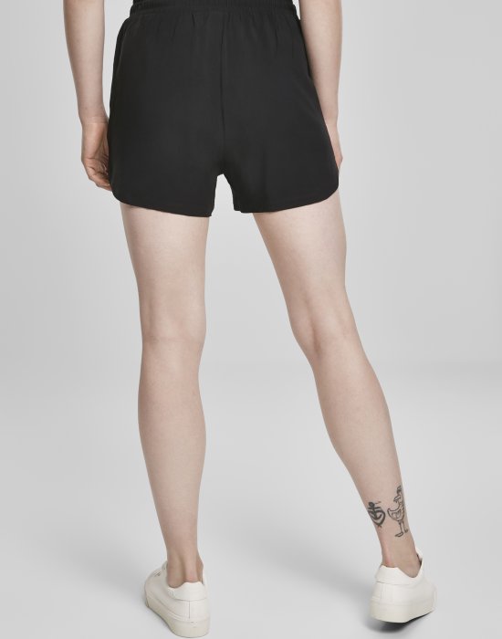 Дамски къси панталони от вискоза в черен цвят Urban Classics Ladies Viscose Resort Shorts black, Urban Classics, Къси панталони - Complex.bg
