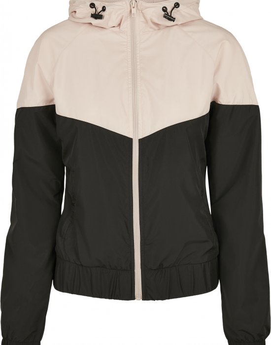 Дамско яке в розово и черно Urban Classics Ladies Arrow Windbreaker lightpink/black, Urban Classics, Якета - Complex.bg