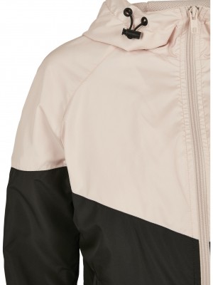Дамско яке в розово и черно Urban Classics Ladies Arrow Windbreaker lightpink/black 