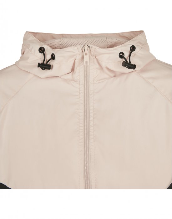 Дамско яке в розово и черно Urban Classics Ladies Arrow Windbreaker lightpink/black, Urban Classics, Якета - Complex.bg