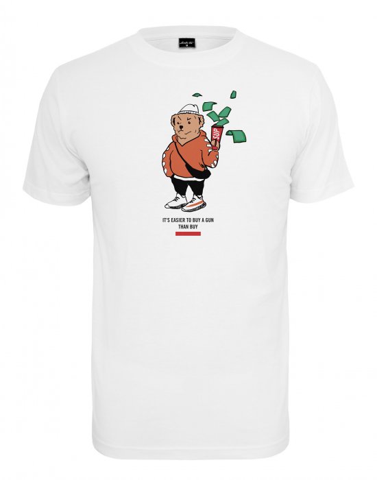 Мъжка тениска Mister Tee Bear Money в бял цвят, Mister Tee, Тениски - Complex.bg