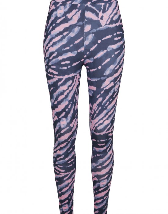 Дамски клин Urban Classics Ladies High Waist Tie Dye Leggings darkshadow/pink, Urban Classics, Клинове - Complex.bg