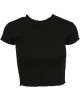 Комплект от 2 тениски в черно и бяло Urban Classics Ladies Cropped Rib Tee 2-Pack, Urban Classics, Тениски - Complex.bg