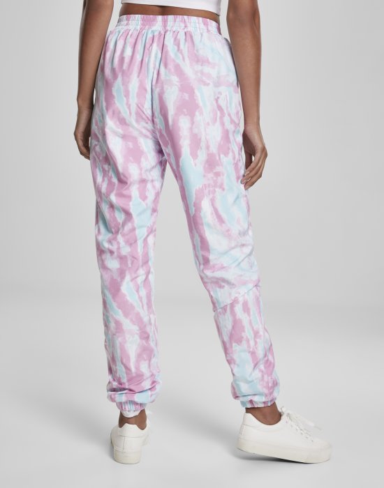 Дамски спортни панталони в розово и синьо Urban Classics Ladies Tie Dye Track Pants, Urban Classics, Панталони - Complex.bg