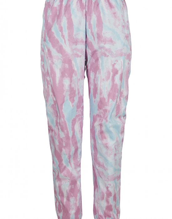 Дамски спортни панталони в розово и синьо Urban Classics Ladies Tie Dye Track Pants, Urban Classics, Панталони - Complex.bg