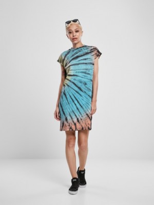 Дамска рокля Urban Classics Ladies Tie Dye Dress black 