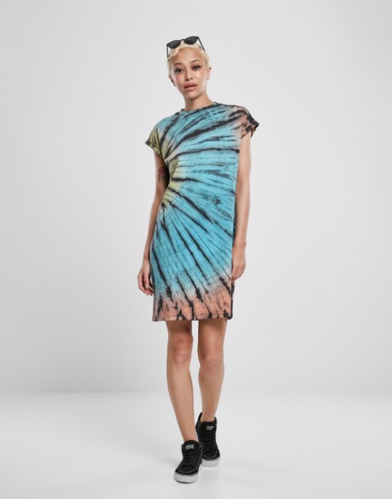 Дамска рокля Urban Classics Ladies Tie Dye Dress black, Urban Classics, Рокли - Complex.bg