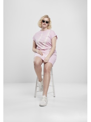 Дамска рокля в розово Urban Classics Ladies Tie Dye Dress 