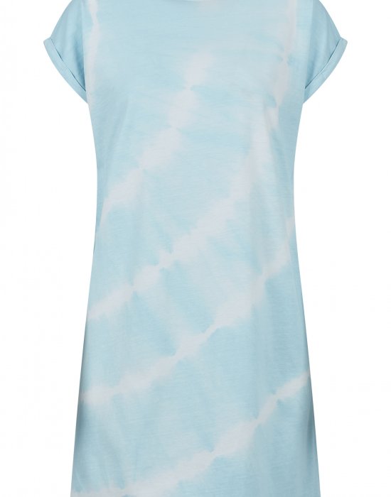 Дамска рокля в светлосин цвят Urban Classics Ladies Tie Dye Dress aquablue, Urban Classics, Рокли - Complex.bg