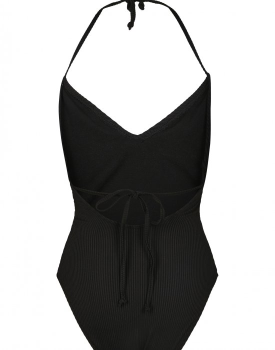 Цял бански в черно Urban Classics Ladies Rib Swimsuit, Urban Classics, Бански - Complex.bg