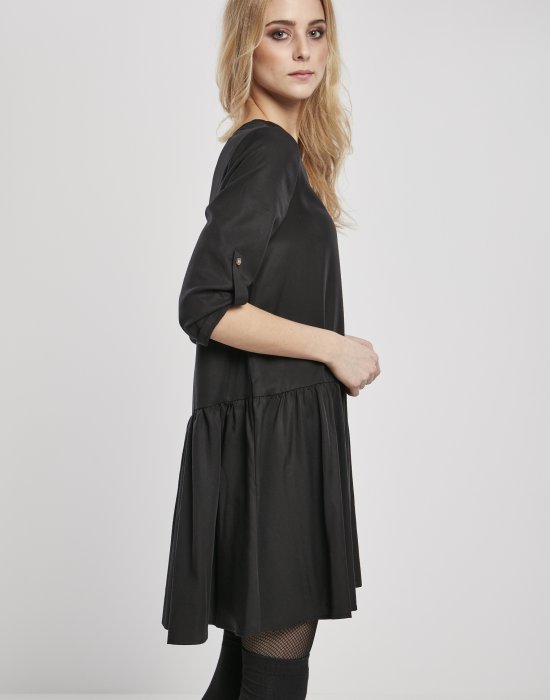 Дамска рокля в черен цвят Urban Classics Ladies Babydoll Shirt Dress black, Urban Classics, Рокли - Complex.bg