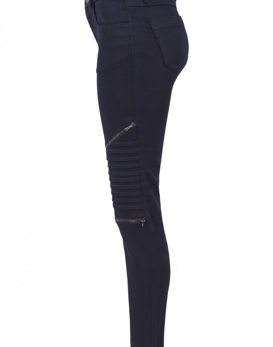 Дамски панталон в тъмносин цвят Urban Classics Ladies Stretch Biker Pants dark denim, Urban Classics, Панталони - Complex.bg