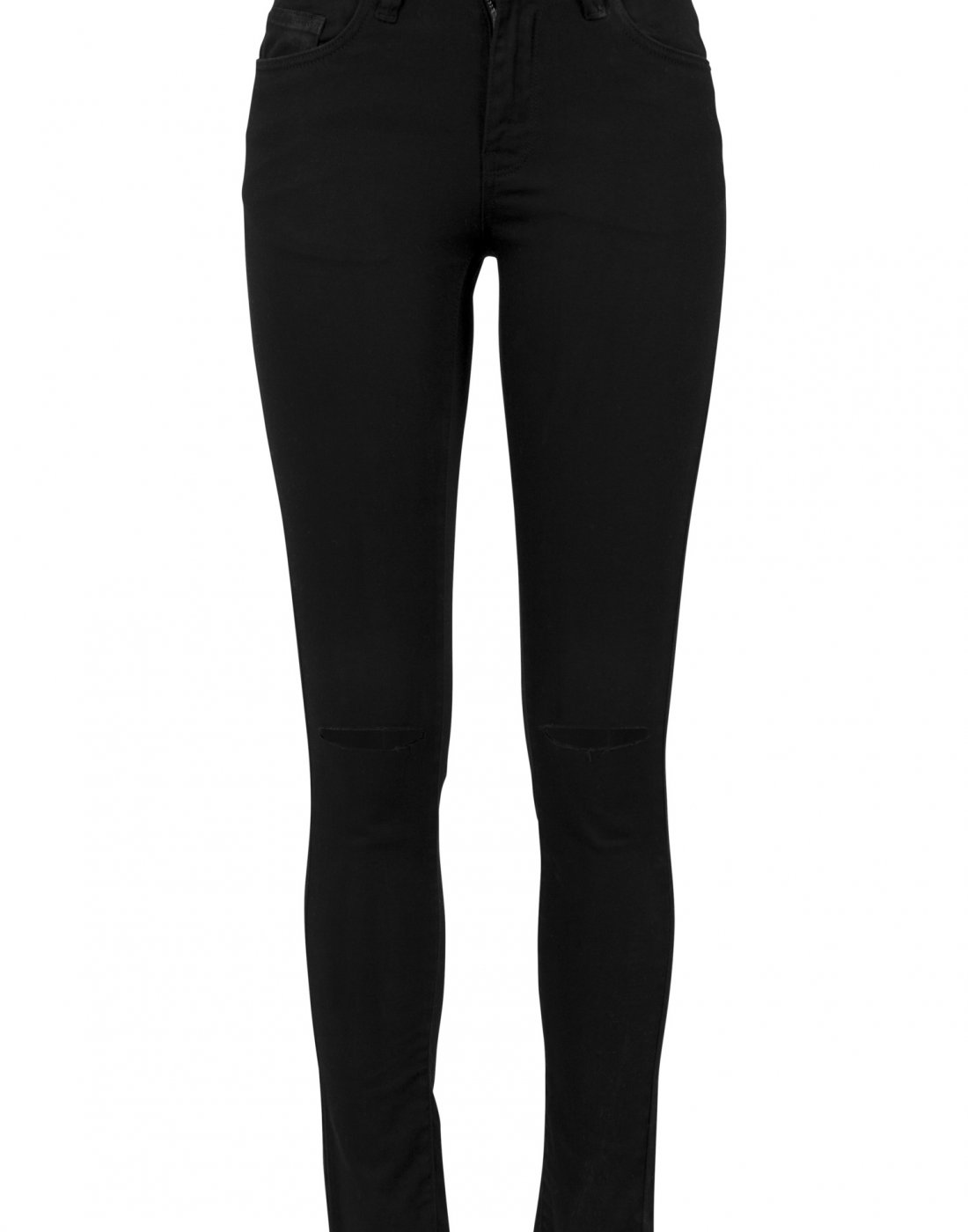 Дамски панталон в черен цвят Urban Classics Ladies Cut Knee Pants black Complex.bg