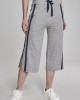 Дамски панталони в сив цвят Urban Classics Ladies Taped Terry Culotte grey/navy, Urban Classics, Панталони - Complex.bg