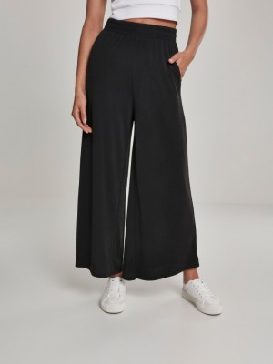 Дамски панталон в черен цвят Urban Classics Ladies Modal Culotte black