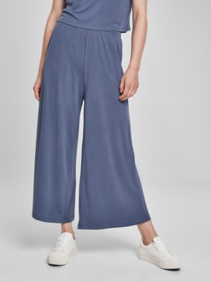Дамски панталон в сив цвят Urban Classics Ladies Modal Culotte vintageblue 