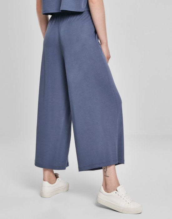 Дамски панталон в сив цвят Urban Classics Ladies Modal Culotte vintageblue, Urban Classics, Панталони - Complex.bg