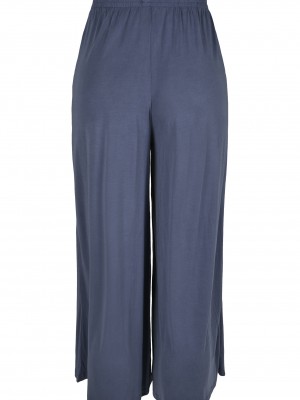 Дамски панталон в сив цвят Urban Classics Ladies Modal Culotte vintageblue 