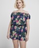 Купи Дамски къс гащеризон в тъмносиньо на флорални мотиви Urban Classics Ladies AOP Off Shoulder Short, Urban Classics, Топове онлайн - Complex.bg Дамски къс гащеризон в тъмносиньо на флорални мотиви Urban Classics Ladies AOP Off Shoulder Short, Urban Classics, Топове - Complex.bg