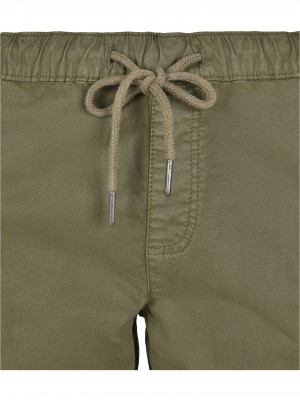 Дамски карго панталон в масленозелен цвят Urban Classics Ladies High Waist Cargo Jogging Pants summerolive 
