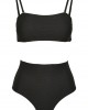 Бански костюм от две части Urban Classics Ladies High Waist Bandeau Bikini black, Urban Classics, Бански - Complex.bg