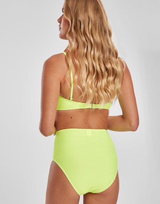 Бански костюм от две части Urban Classics Ladies High Waist Bandeau Bikini electriclime, Urban Classics, Бански - Complex.bg