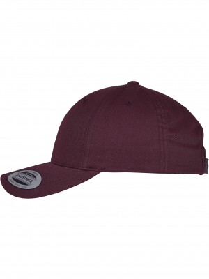 Шапка с козирка в тъмно червено Urban Classics Curved Classic Snapback maroon one size