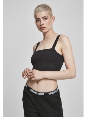 Комплект от 2 дамски топа в черно и бяло Urban Classics Ladies Cropped Top 2-Pack