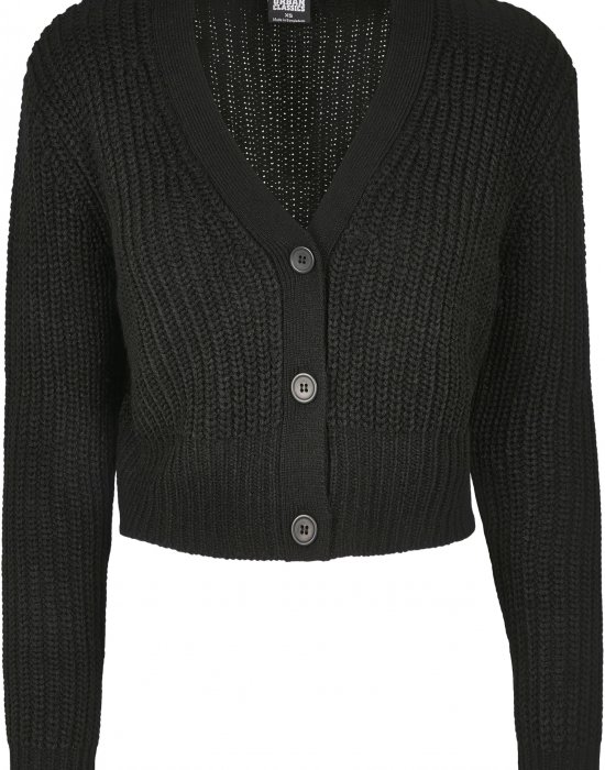 Дамска жилетка в черно Urban Classics Ladies Short Cardigan, Urban Classics, Жилетки - Complex.bg