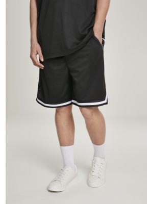 Мъжки къси панталони в черно Urban Classics Premium Stripes Mesh Shorts