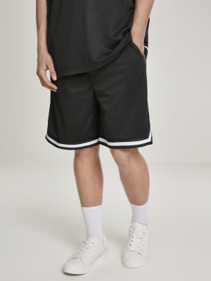 Мъжки къси панталони в черно Urban Classics Premium Stripes Mesh Shorts