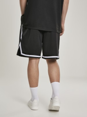 Мъжки къси панталони в черно Urban Classics Premium Stripes Mesh Shorts
