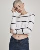 Дамска къса блуза в бяло Urban Classics Ladies Short Striped Sweater, Urban Classics, Блузи - Complex.bg