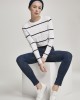 Дамска къса блуза в бяло Urban Classics Ladies Short Striped Sweater, Urban Classics, Блузи - Complex.bg