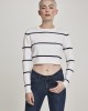 Дамска къса блуза в бяло Urban Classics Ladies Short Striped Sweater, Urban Classics, Блузи - Complex.bg